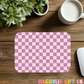 Violet + Pink Checkered Mousepad