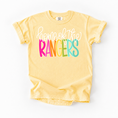 Color Pop-Home Of The Rangers Tee