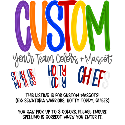 Custom Bubble School+Mascot Tee