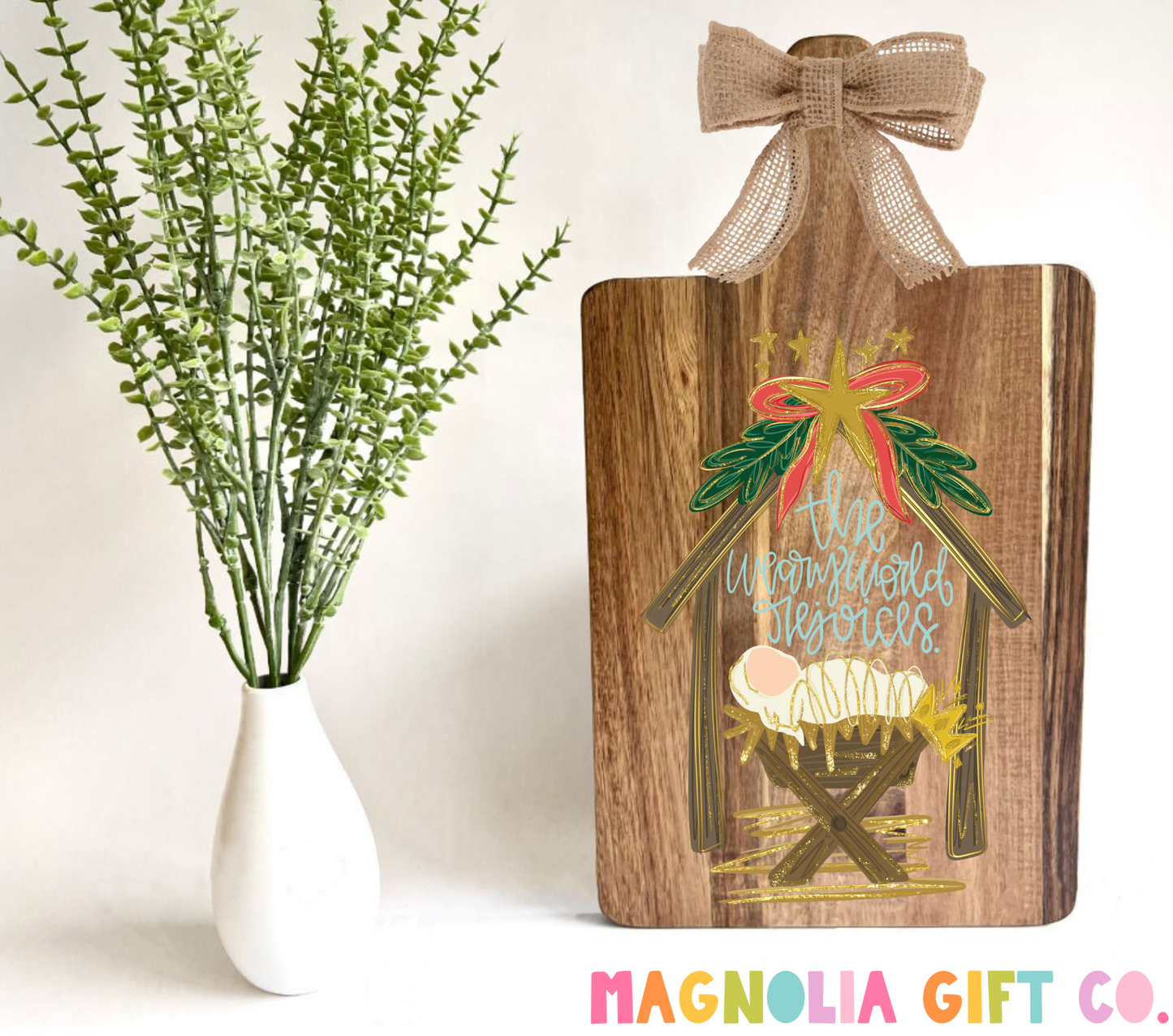 Weary World Rejoices Cutting Board