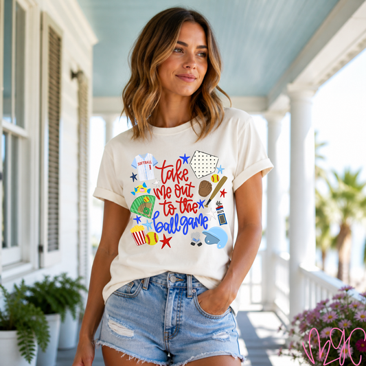 Take Me Out (Softball) Tee