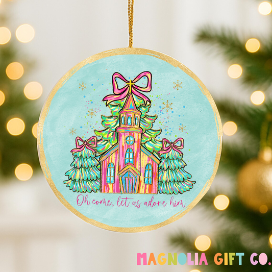 Adore Him Church Ornament