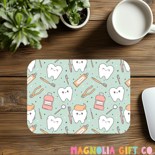 Mint Happy Teeth Mousepad