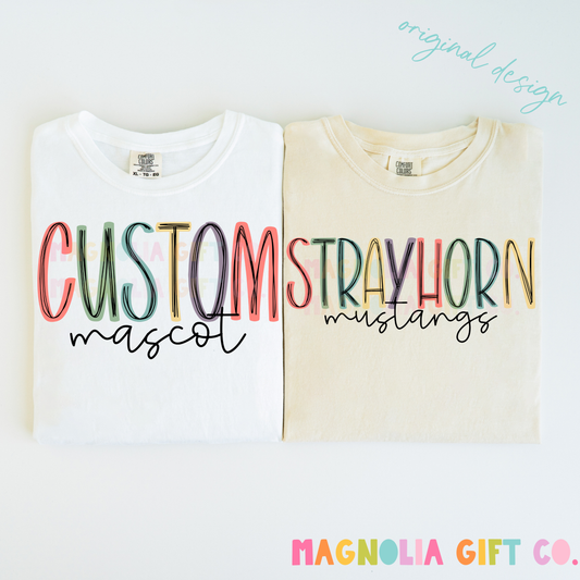 Muted School + Mascot Tee