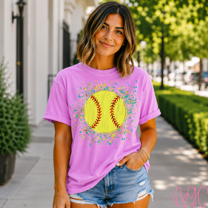 Confetti Softball Tee