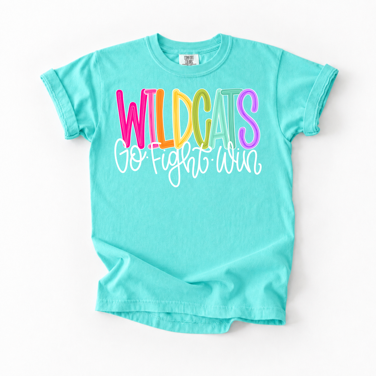 Color Pop-Wildcats Go Fight Win Tee