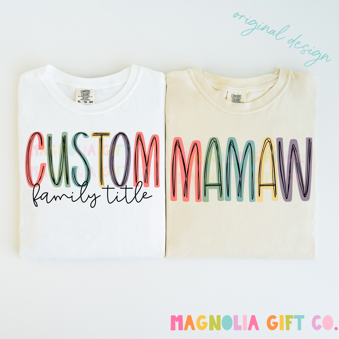 Muted Family Title Tee