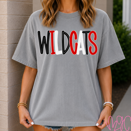 Bubble Wildcats Tee