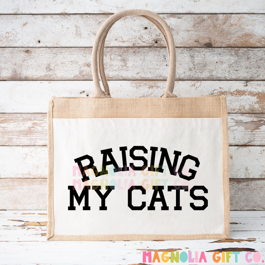 Raising My Cats Tote Bag