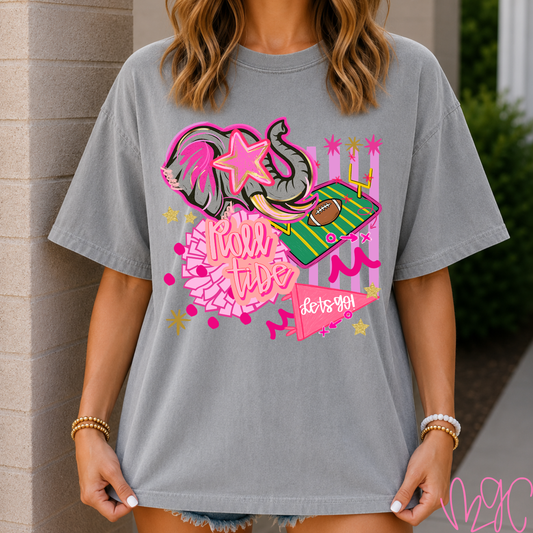 Preppy Roll Tide Doodle Tee