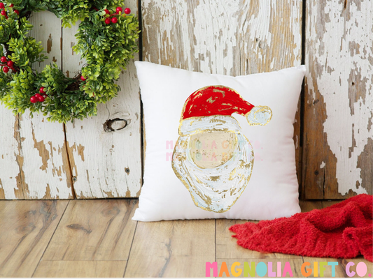 Painted Santa Throw Pillow