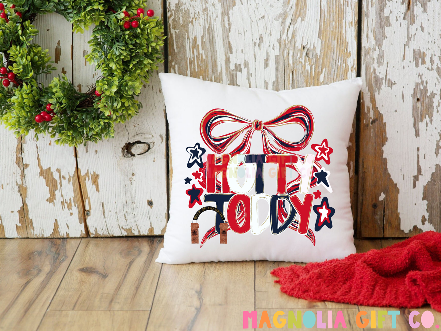 Preppy Hotty Toddy Throw Pillow