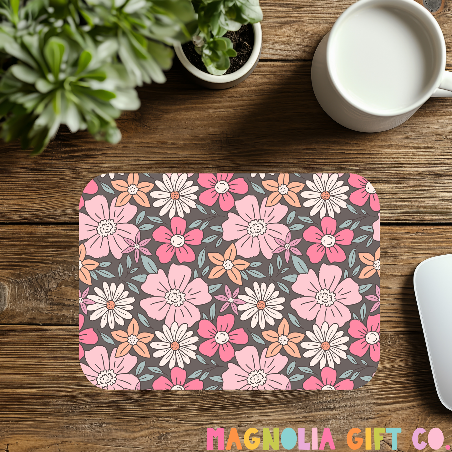 Retro Floral Mousepad