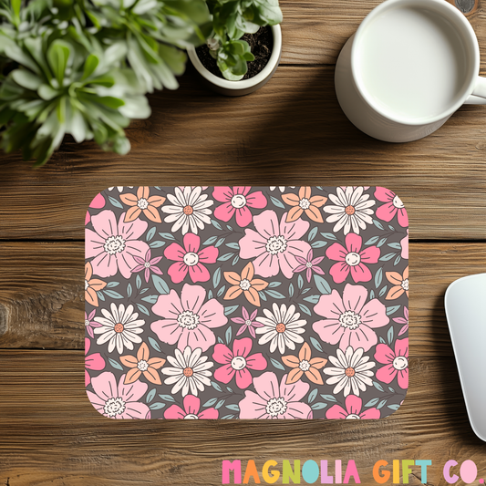 Retro Floral Mousepad