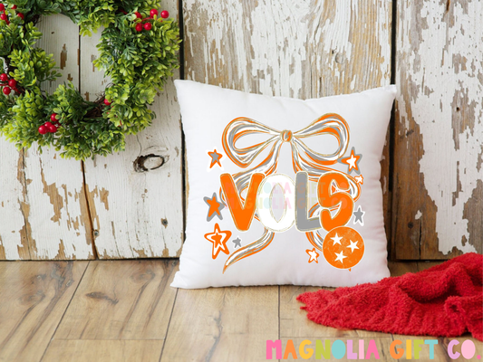 Preppy Vols Throw Pillow
