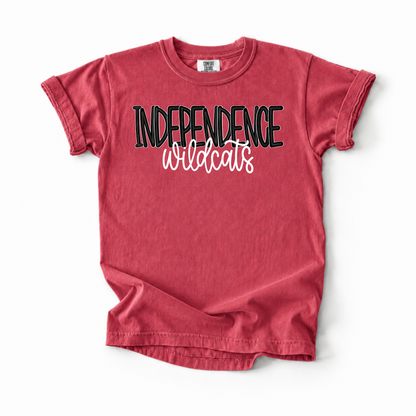 Bubble Independence Wildcats (Black) Tee