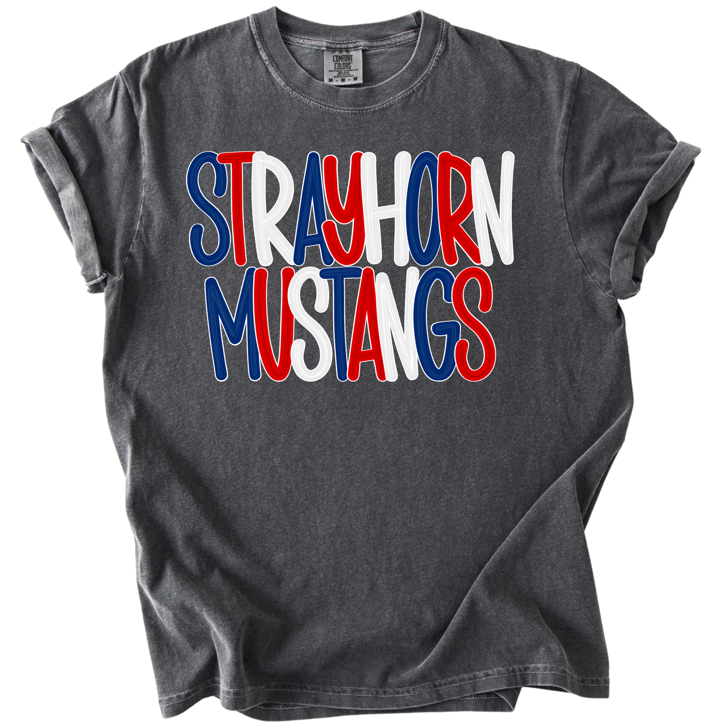 Bubble Strayhorn Mustangs Tee