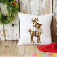 Brushstroke Reindeer Throw Pillow