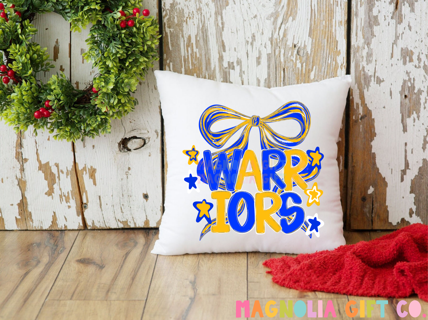 Preppy Warriors Throw Pillow