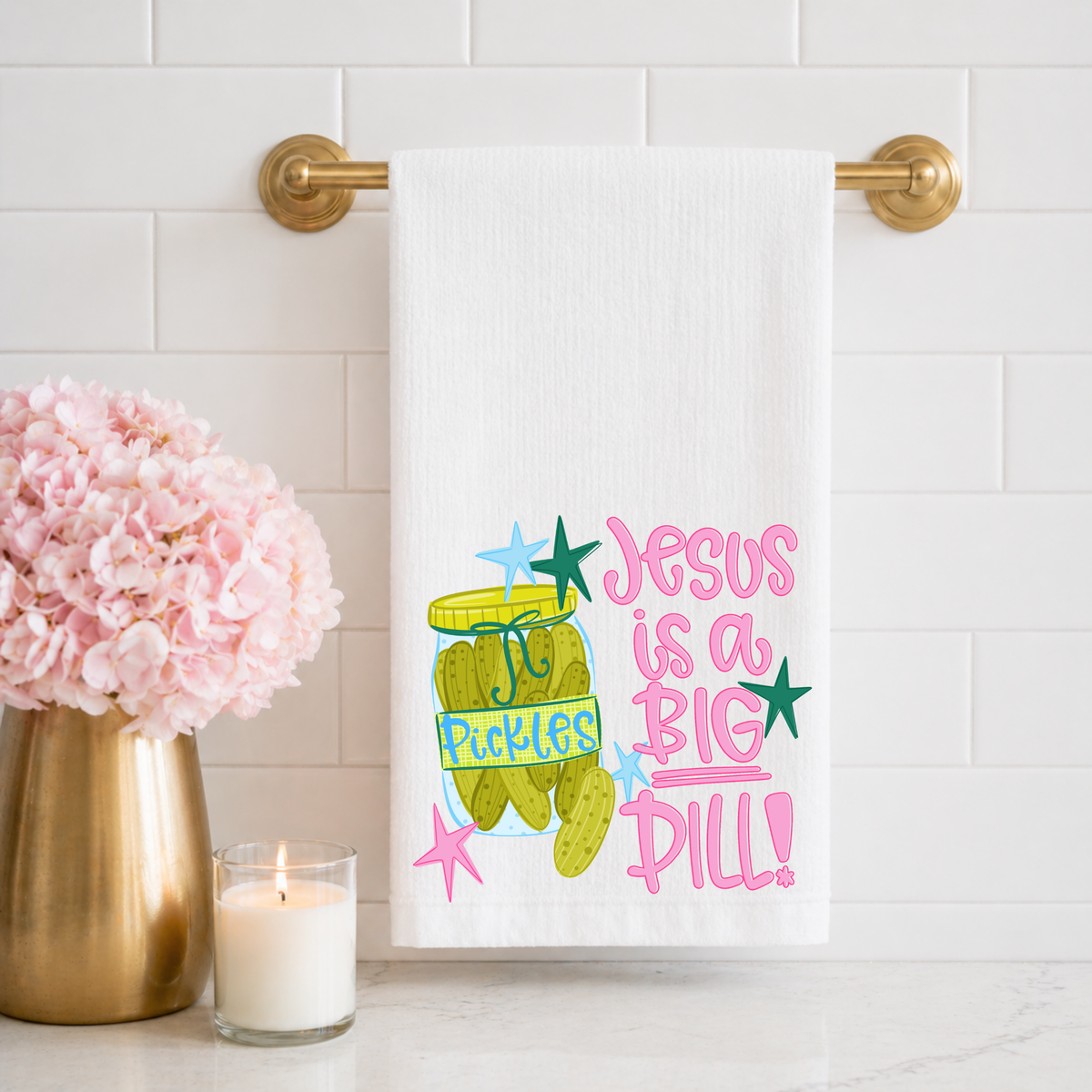 Jesus Is A Big Dill Tea Towel