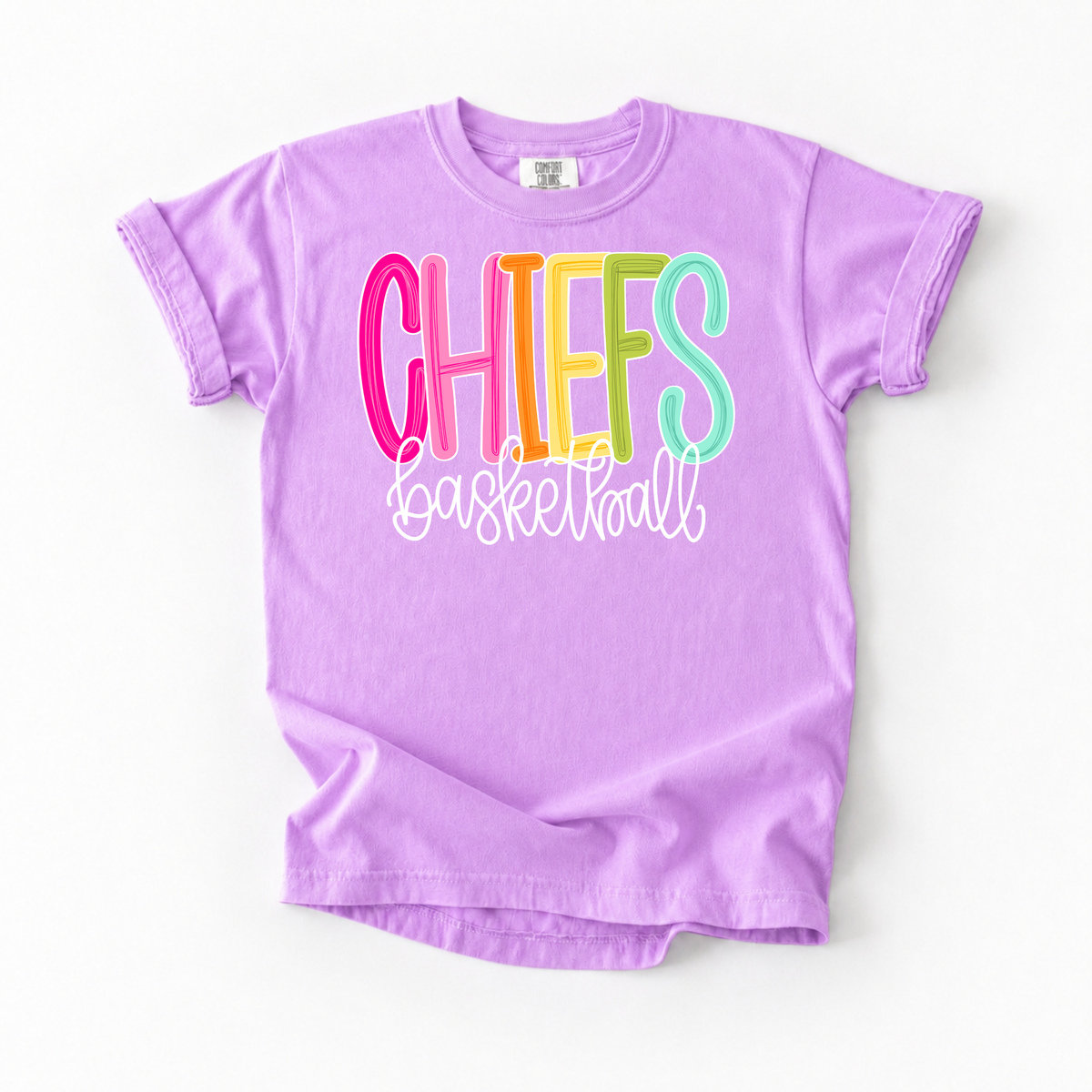 Color Pop-Chiefs Basketball Tee