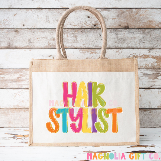 Colorful Preppy Occupation Tote Bag