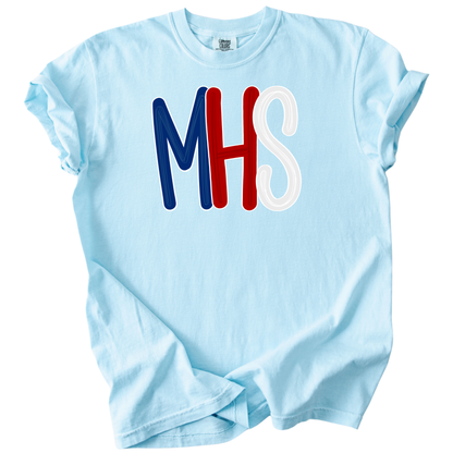 Bubble MHS (Navy+Crimson) Tee