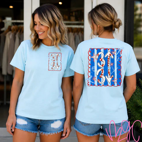 3 Up-3 Down-Baseball Tee