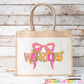 Preppy Coquette Mascot Tote Bag