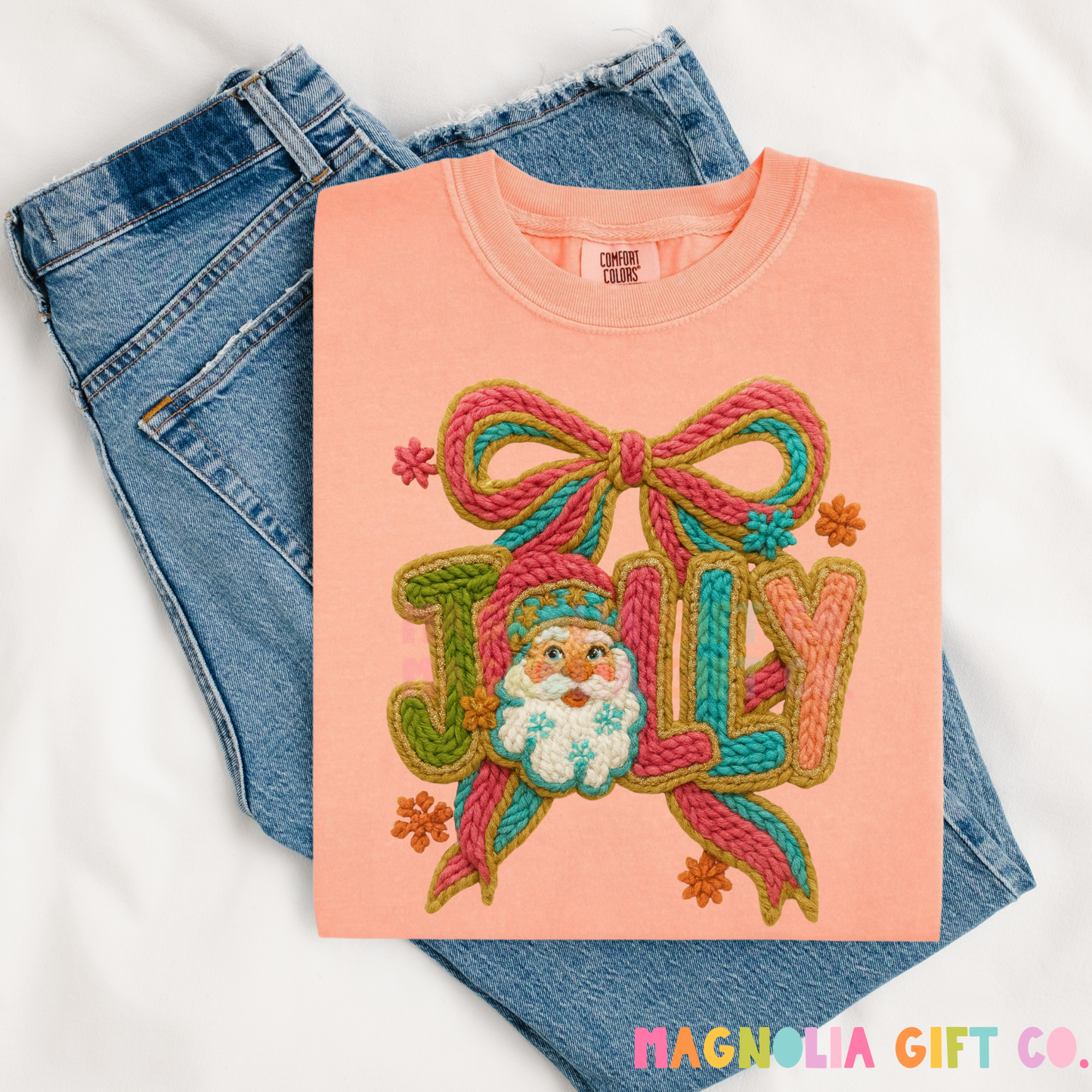Jolly Santa Yarn Tee