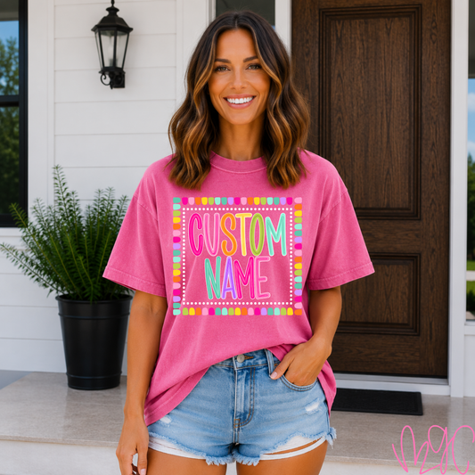 Color Pop-Custom Name Tee