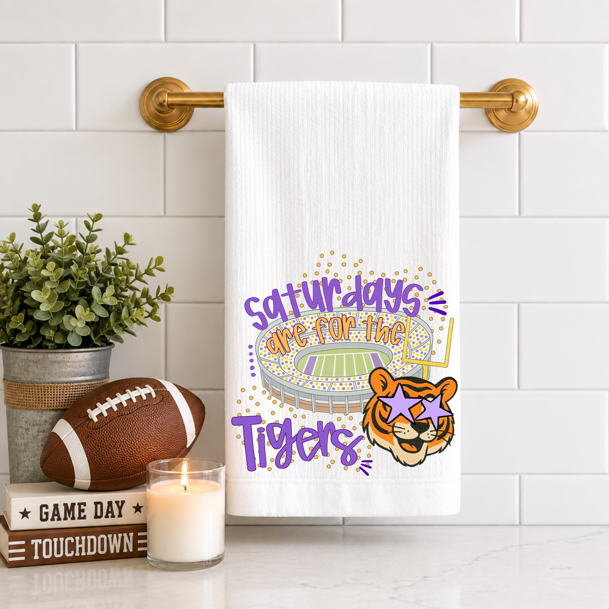 Saturdays Are For The Tigers Tea Towel