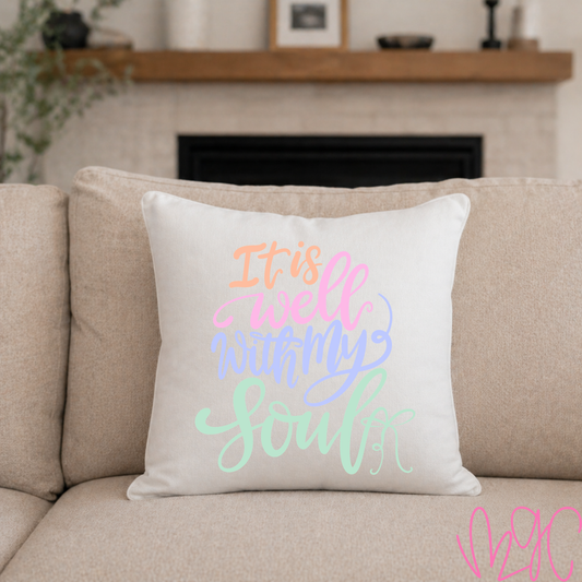 It Is Well Throw Pillow