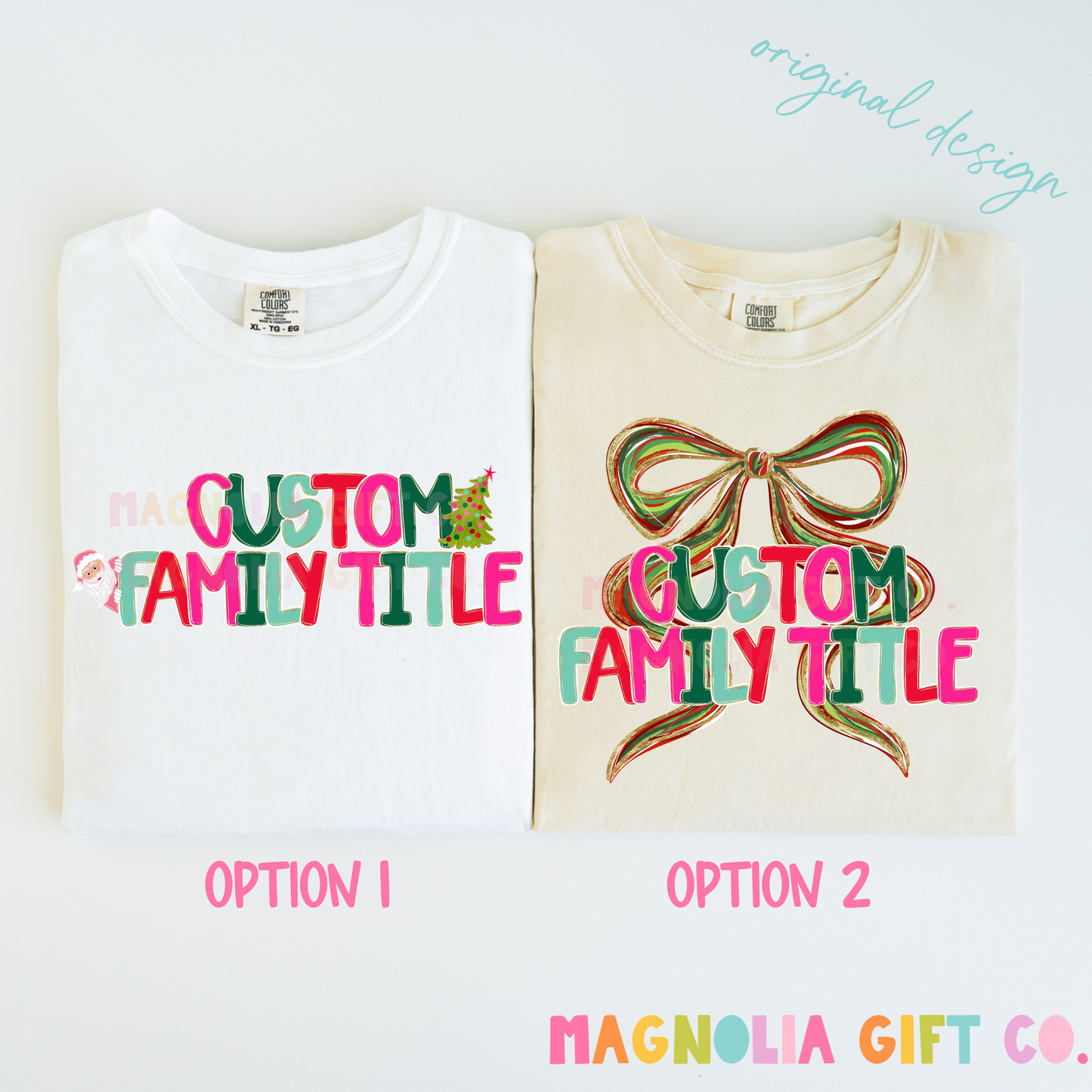 Preppy Christmas Family Title Tee