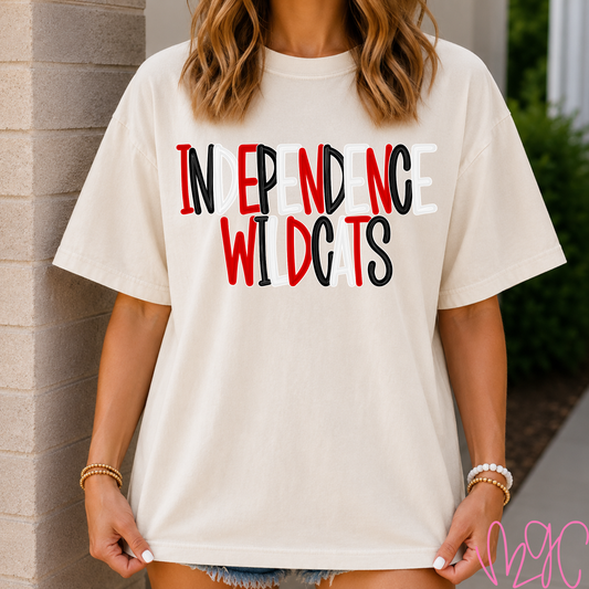 Bubble Independence Wildcats Tee