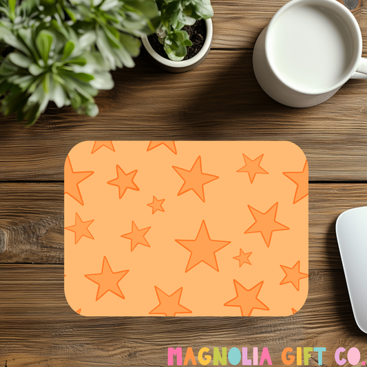Light Orange Stars Mousepad