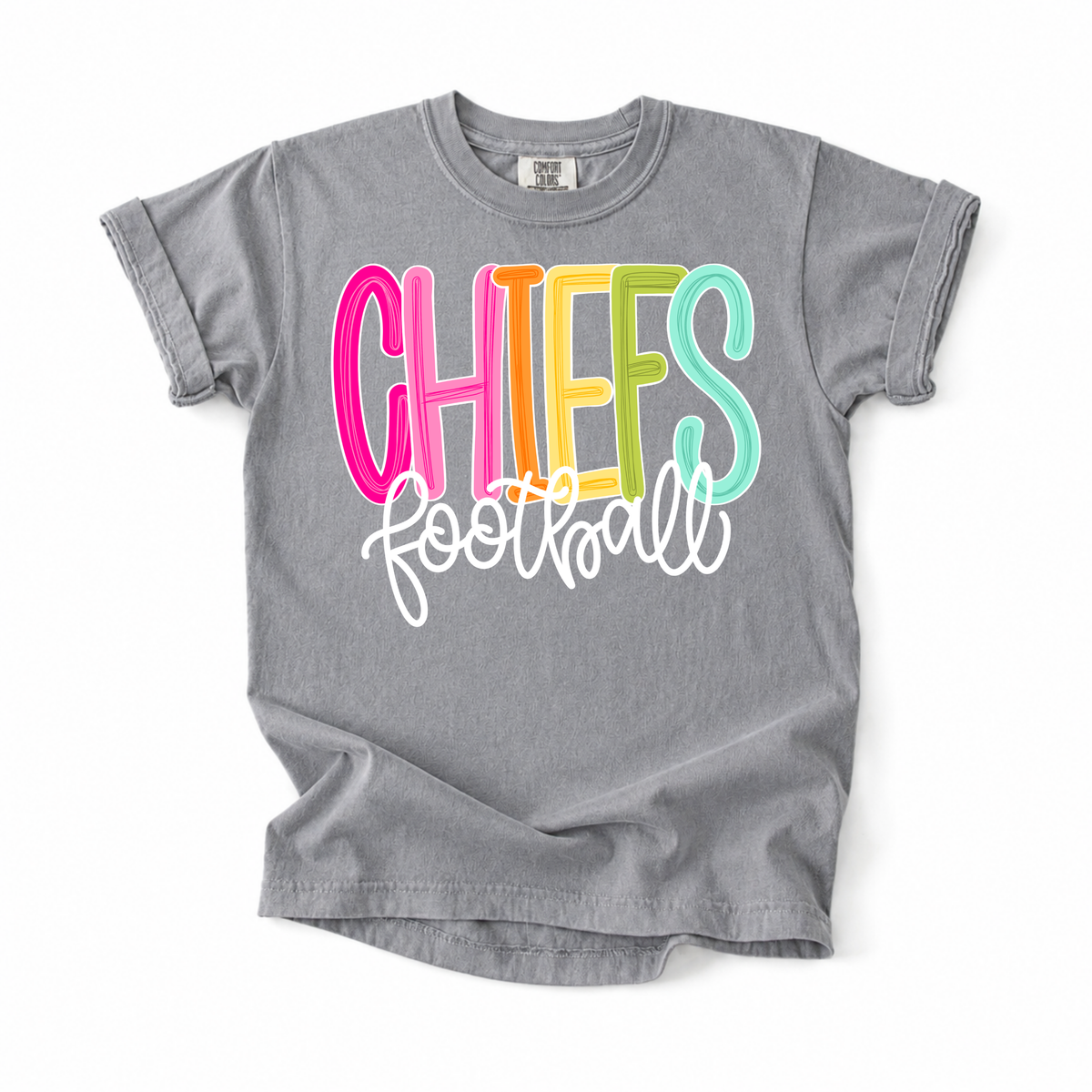 Color Pop-Chiefs Football Tee