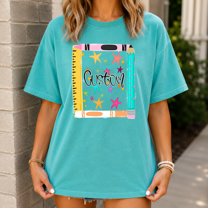 FSF-Pencil & Crayons Custom Tee