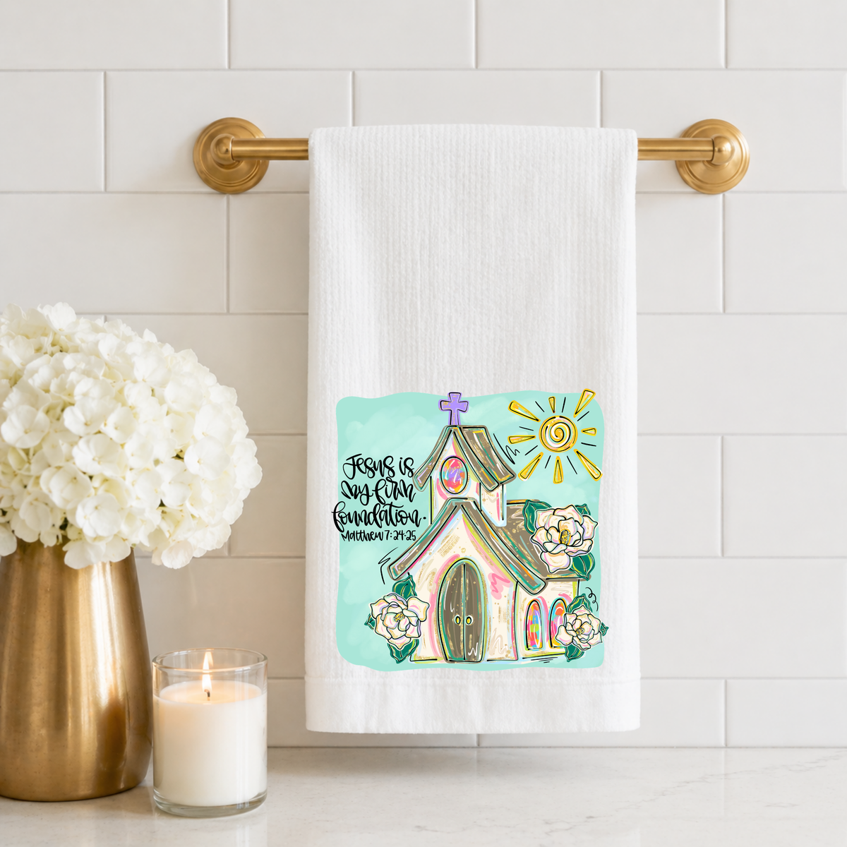 Firm Foundation Tea Towel