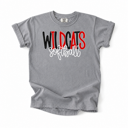 Bubble Wildcats Softball Tee
