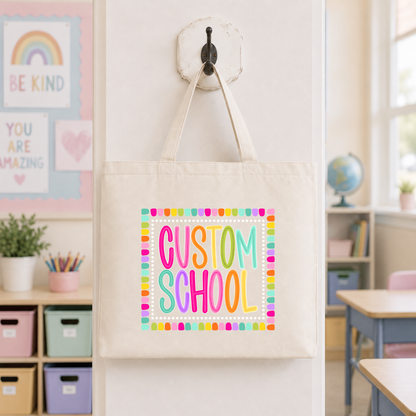 Color Pop-Custom School Tote Bag