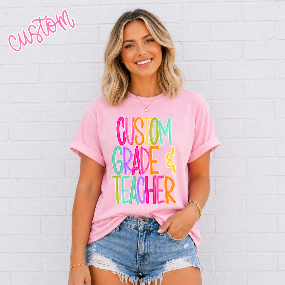 Color Pop-Custom Grade + Teacher Tee