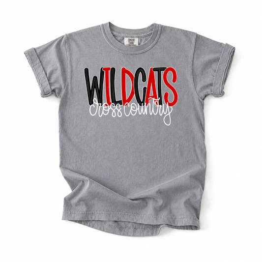 Bubble Wildcats Cross Country Tee