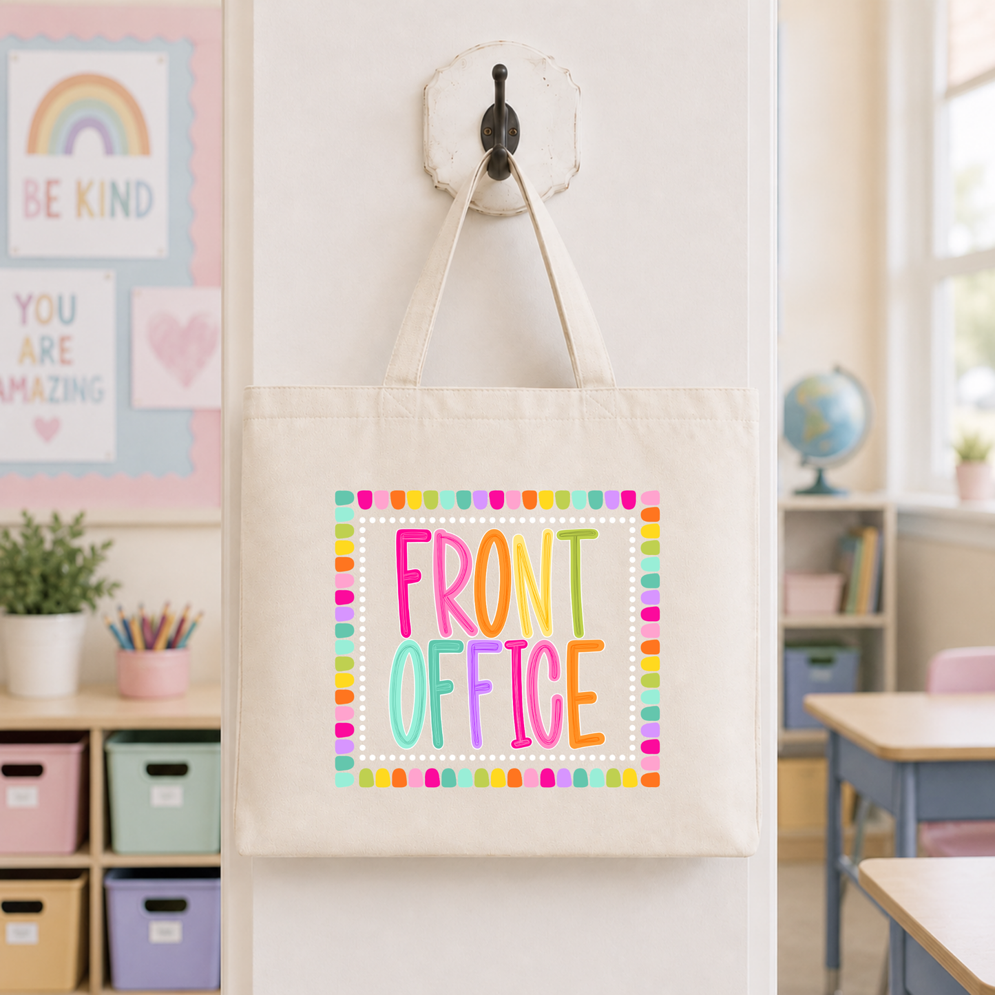 Color Pop-Front Office Tote Bag