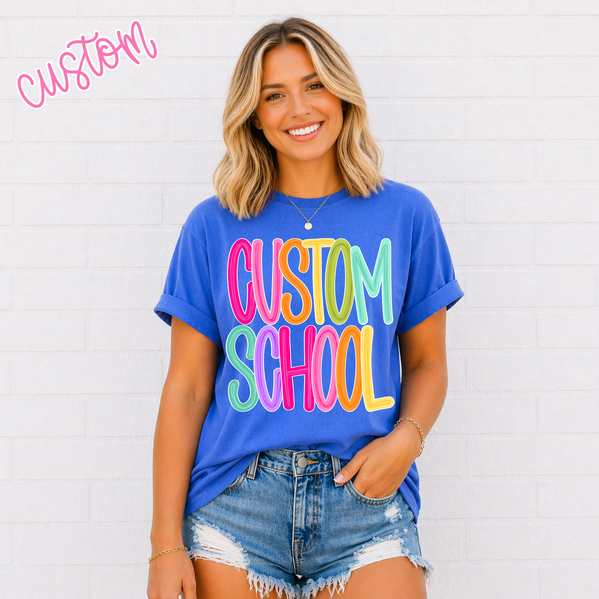 Color Pop-Custom School Tee