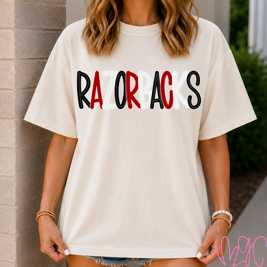 Bubble Razorbacks Tee