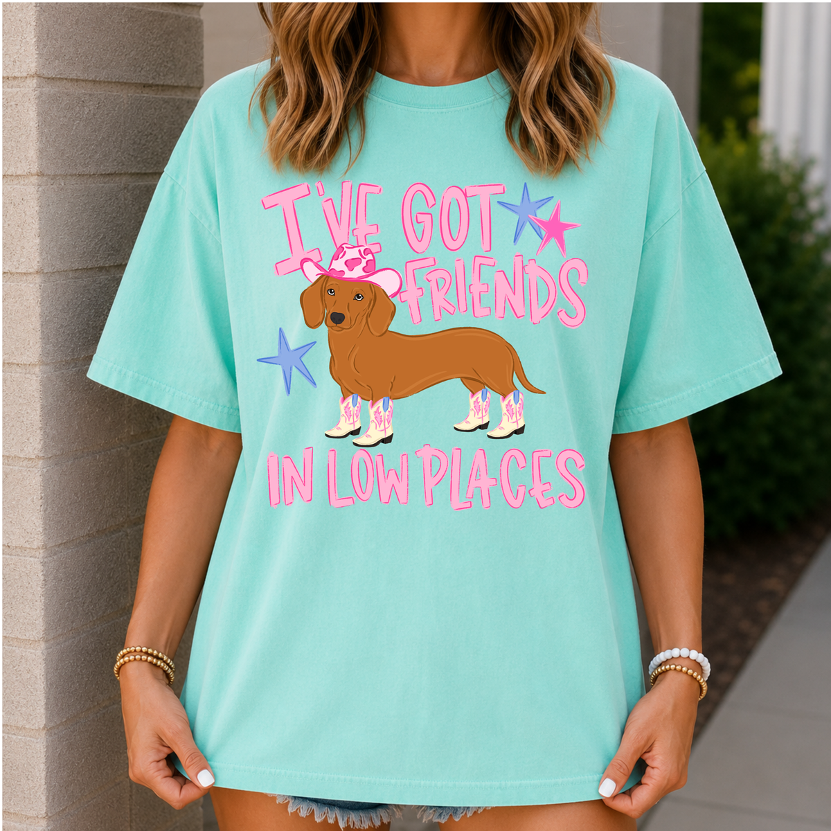 Friends In Low Places (Weenie Dog) Tee