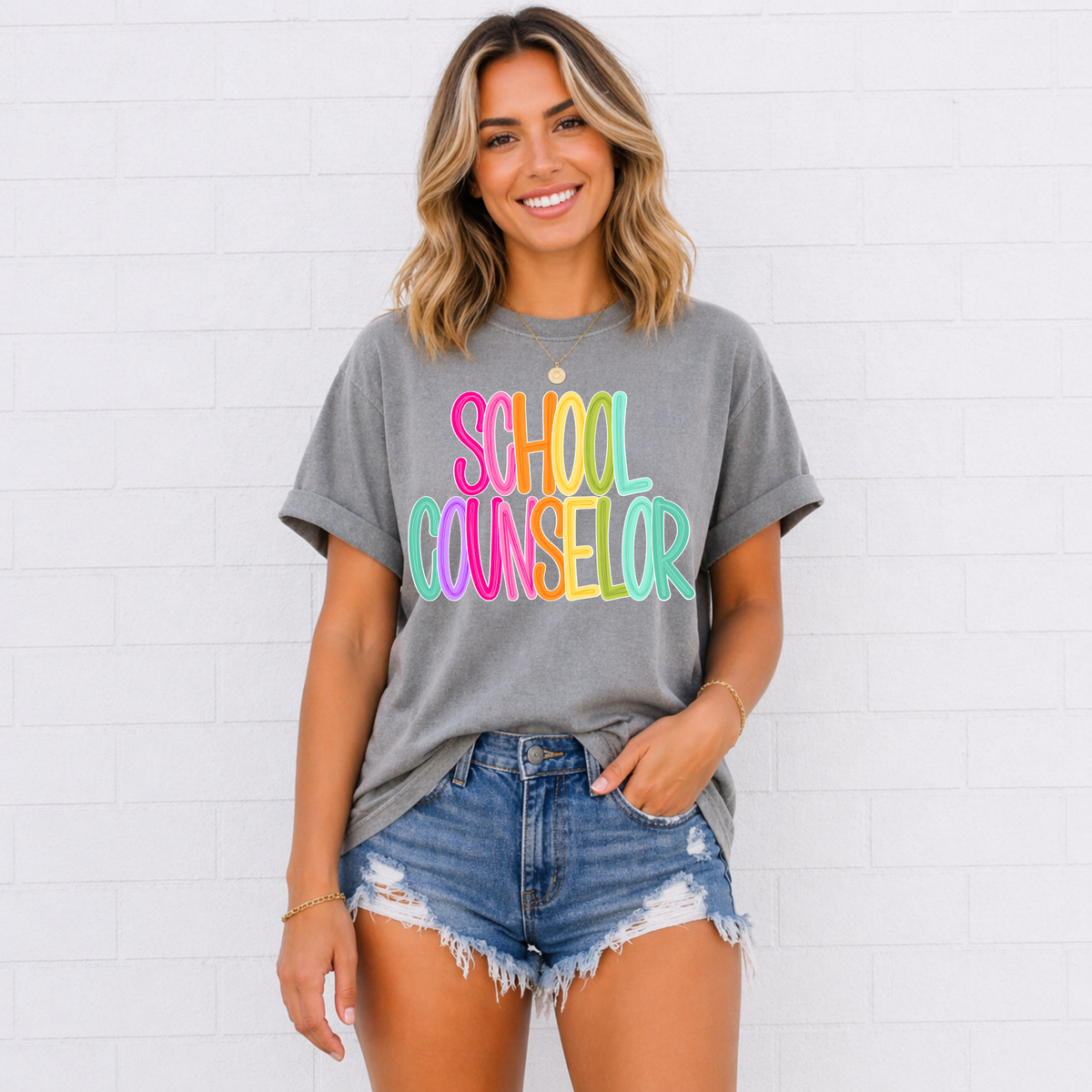Color Pop-School Counselor Tee