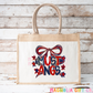 Preppy Bow Mustangs Tote Bag