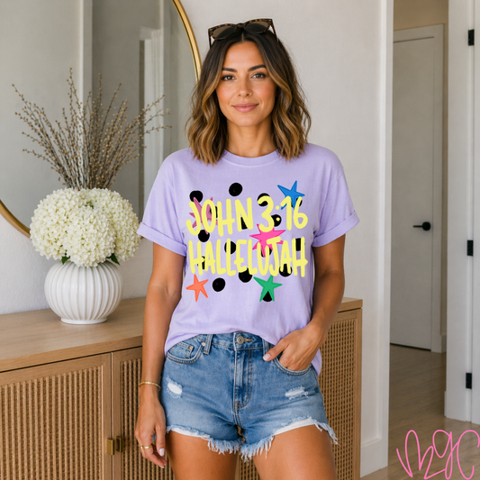 Dotted John 3:16 Tee